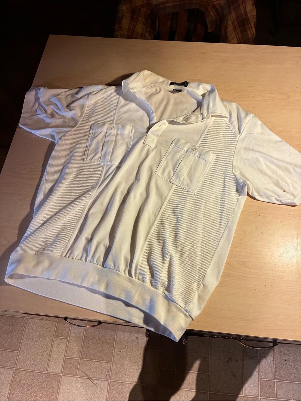 Alan Stuart short sleeve dress shirt white size Large